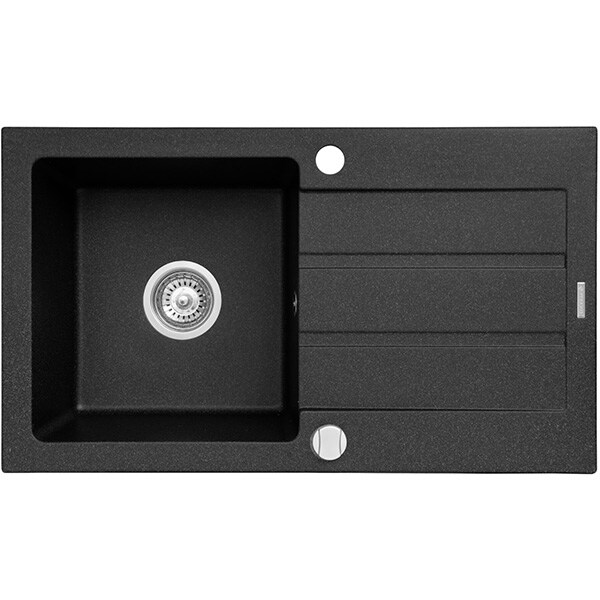Pachet chiuveta PYRAMIS Classic Plus, compozit granit + baterie, negru