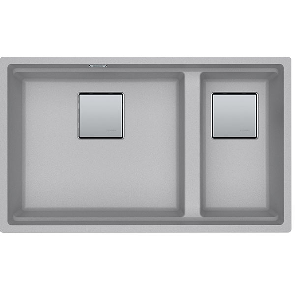 Chiuveta bucatarie FRANKE KNG 120 125.0529.873, 2 cuve, compozit granit, argintiu