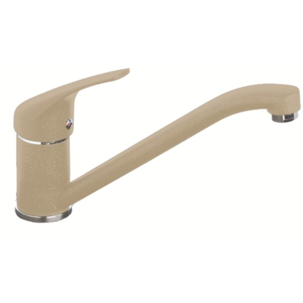 Pachet chiuveta ALVEUS Record 30, 1 cuva, picurator reversibil, compozit granit + baterie GM 210, bej