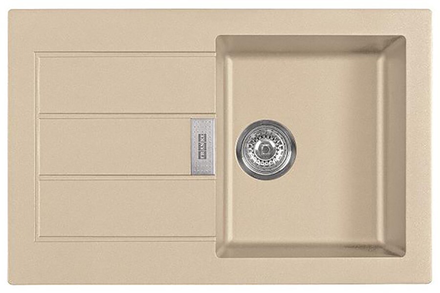 Chiuveta bucatarie FRANKE SID 611-78 Coffee FV, 1 cuva, picurator reversibil, fibra de sticla, crem