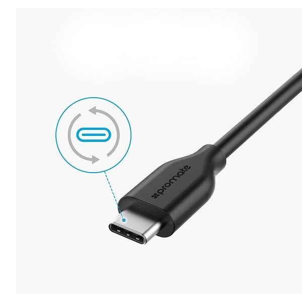 Cablu date PROMATE Cable.CS, USB-C, 1.2m, negru