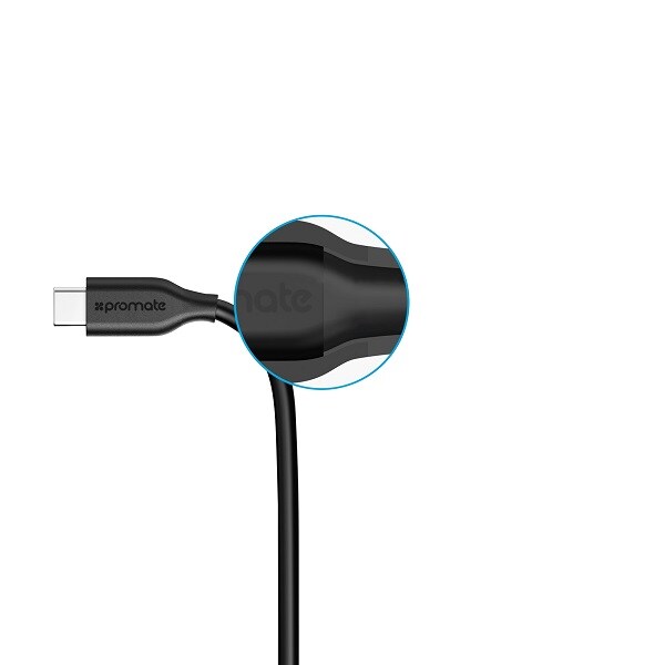 Cablu date PROMATE Cable.CS, USB-C, 1.2m, negru