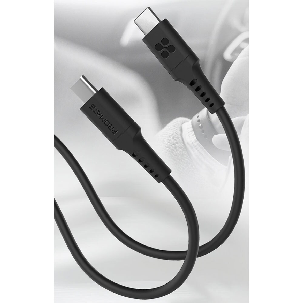 Cablu date PROMATE PowerLink-CC200, USB-C - USB-C, Power Delivery (PD) 60W, 2m, negru