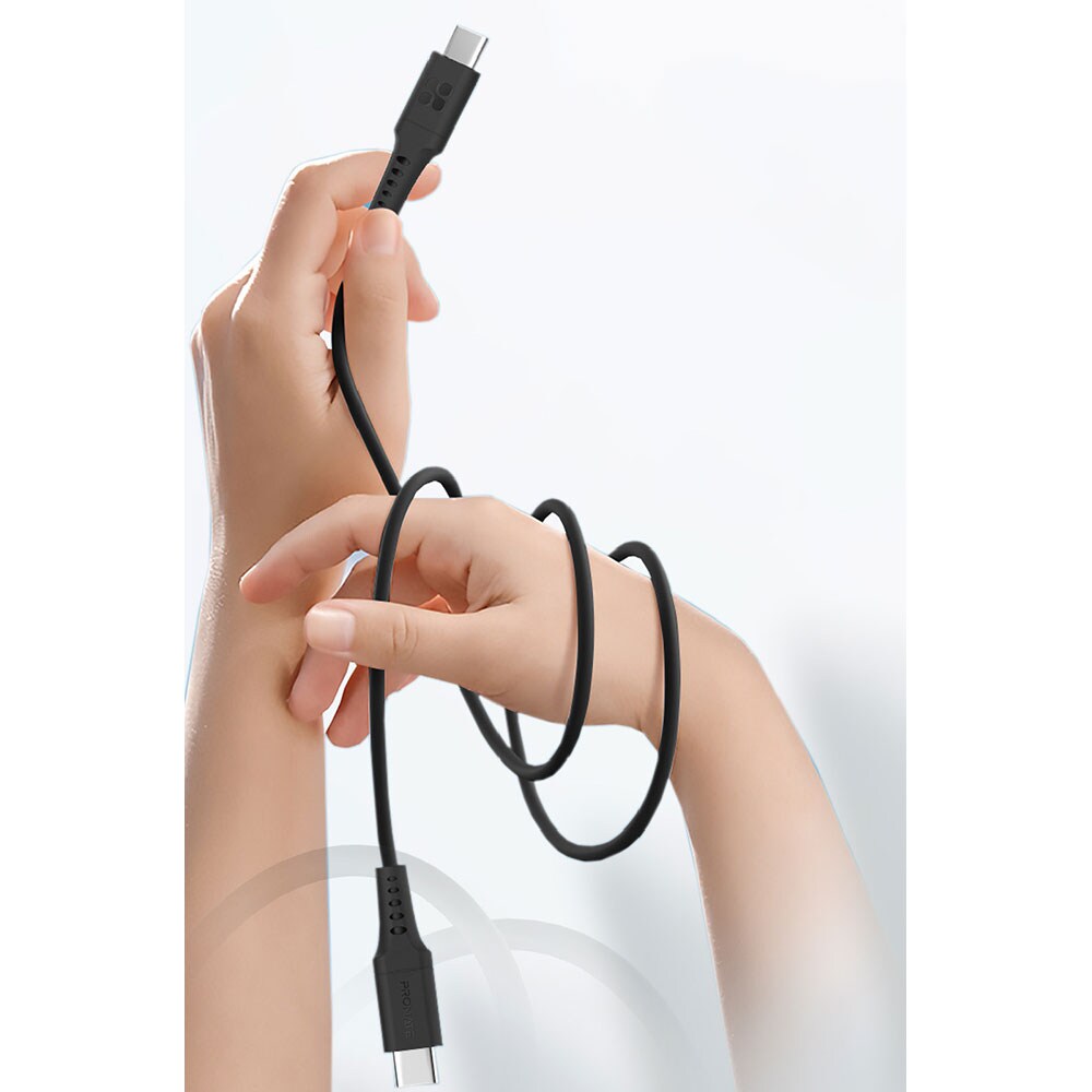 Cablu date PROMATE PowerLink-CC200, USB-C - USB-C, Power Delivery (PD) 60W, 2m, negru