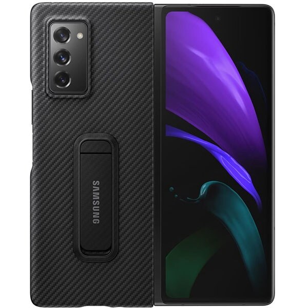 Husa telefon SAMSUNG Aramid Standing Cover pentru Galaxy Fold2, EF-XF916SBEGEU, negru