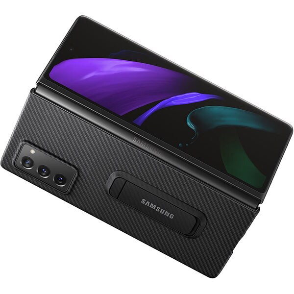 Husa telefon SAMSUNG Aramid Standing Cover pentru Galaxy Fold2, EF-XF916SBEGEU, negru