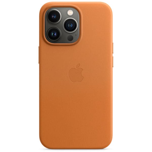 Husa telefon APPLE Leather Case cu MagSafe pentru iPhone 13 Pro, MM193ZM/A, Golden Brown