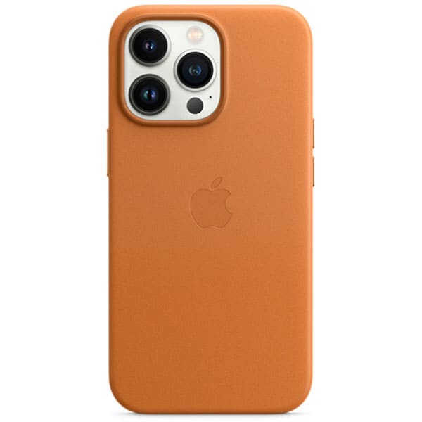 Husa telefon APPLE Leather Case cu MagSafe pentru iPhone 13 Pro, MM193ZM/A, Golden Brown