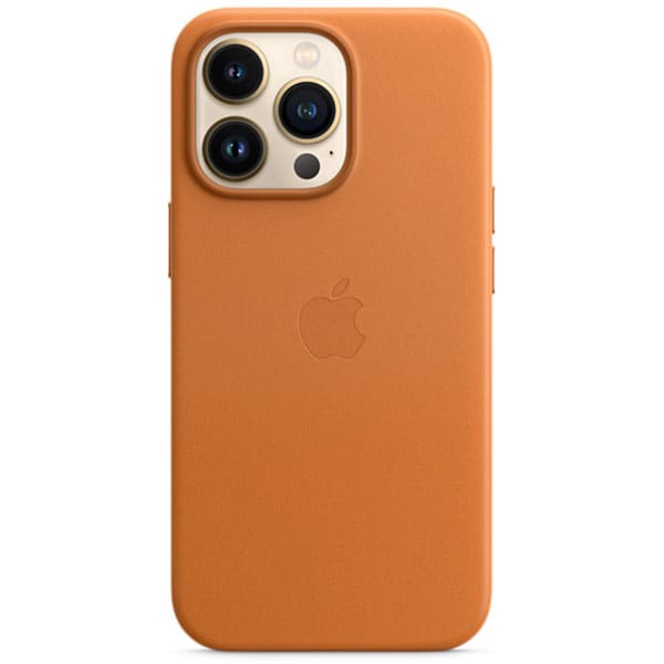 Husa telefon APPLE Leather Case cu MagSafe pentru iPhone 13 Pro, MM193ZM/A, Golden Brown