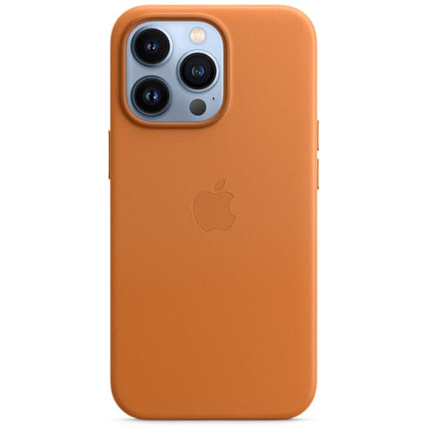 Husa telefon APPLE Leather Case cu MagSafe pentru iPhone 13 Pro, MM193ZM/A, Golden Brown