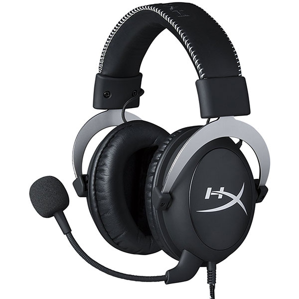 Casti Gaming HyperX Cloud Silver, sunet stereo, multiplatforma, 3.5mm, negru-argintiu