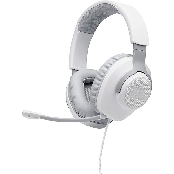 Casti Gaming JBL Quantum 100, multiplatforma, 3.5mm, alb