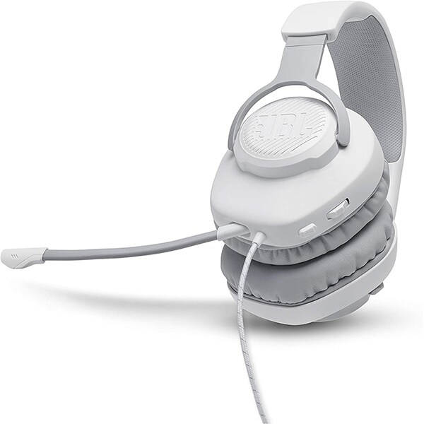 Casti Gaming JBL Quantum 100, multiplatforma, 3.5mm, alb