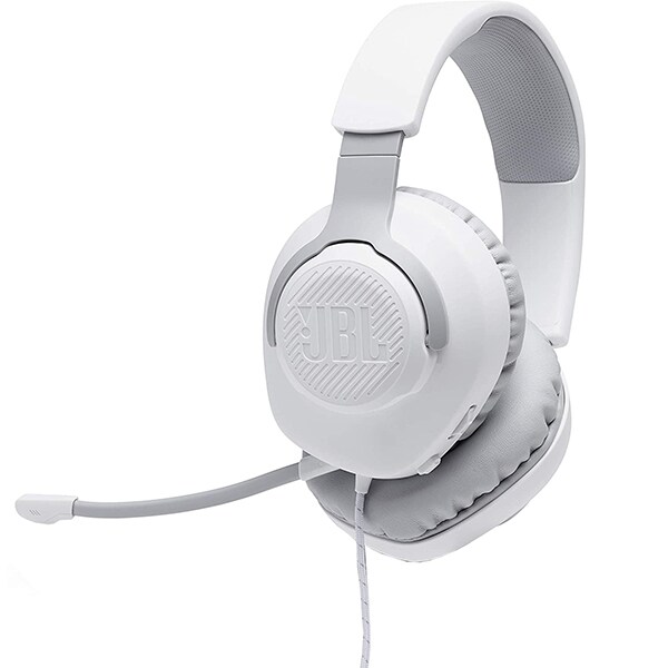 Casti Gaming JBL Quantum 100, multiplatforma, 3.5mm, alb