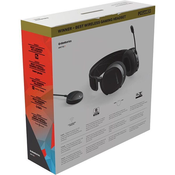 Casti Gaming Wireless STEELSERIES Arctis 7 2019 Edition, multiplatforma, 3.5mm, negru