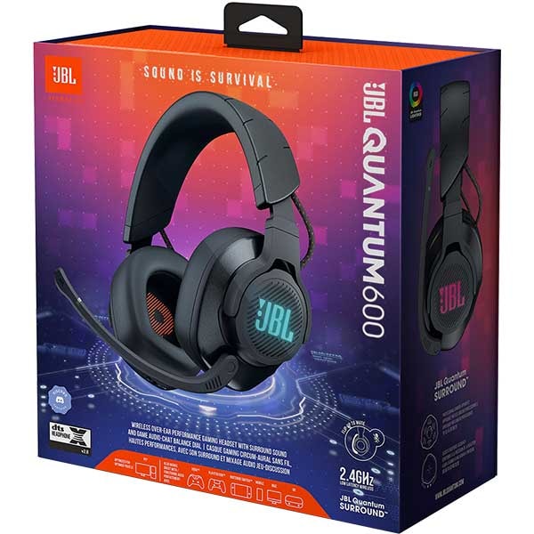 Casti Gaming Wireless JBL Quantum 600, multiplatforma, negru