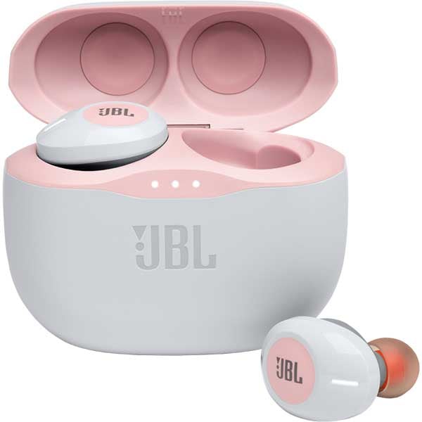 Casti JBL TUNE 125TWS, True Wireless, Bluetooth, In-ear, Microfon, roz