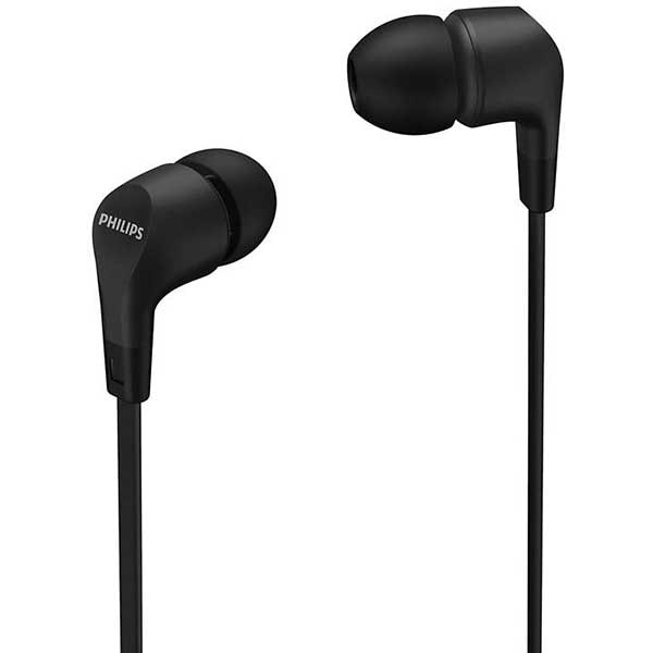 Casti PHILIPS TAE1105BK/00, Cu fir, In-ear, Microfon, negru