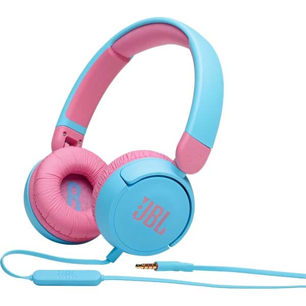 Casti pentru copii JBL Jr310, Cu fir, On-ear, Microfon, albastru