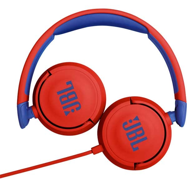 Casti pentru copii JBL Jr310, Cu fir, On-ear, Microfon, rosu