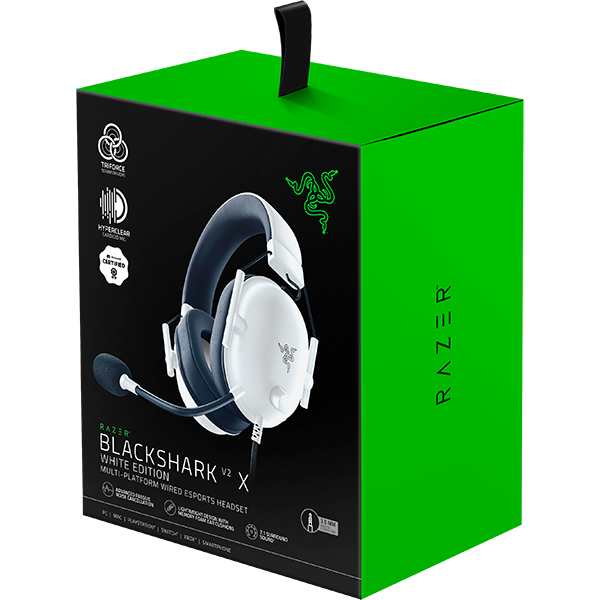 Casti Gaming RAZER BlackShark V2 X, 7.1 surround, multiplatforma, 3.5mm, White