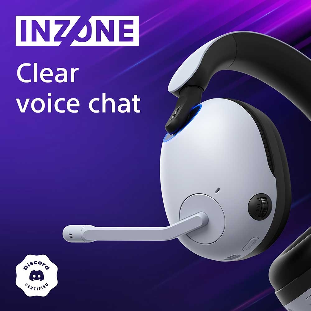 Casti Gaming Wireless SONY INZONE H9 WH-G900NW, 7.1, multiplatforma, Noise Cancelling, alb-negru