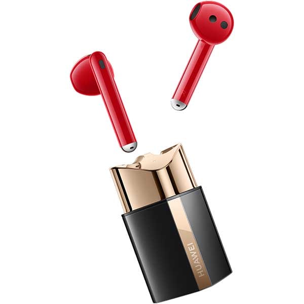 Casti HUAWEI FreeBuds Lipstick, True Wireless Bluetooth, In-Ear, Microfon, Noise Cancelling, Carcasa incarcare wireless, Red