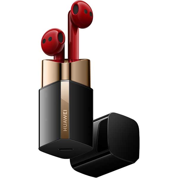 Casti HUAWEI FreeBuds Lipstick, True Wireless Bluetooth, In-Ear, Microfon, Noise Cancelling, Carcasa incarcare wireless, Red
