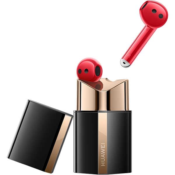 Casti HUAWEI FreeBuds Lipstick, True Wireless Bluetooth, In-Ear, Microfon, Noise Cancelling, Carcasa incarcare wireless, Red