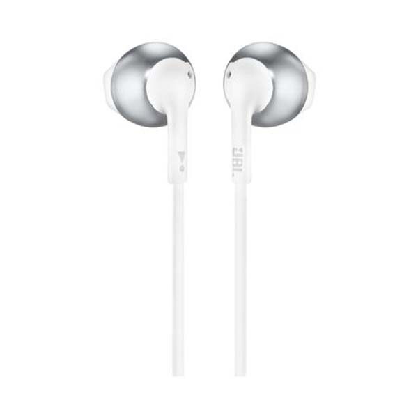 Casti JBL Tune 205, Cu fir, In-ear, Microfon, argintiu