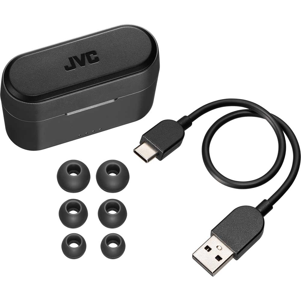 Casti JVC HA-A9T-B-E, True Wireless, Bluetooth, In-Ear, Microfon, negru