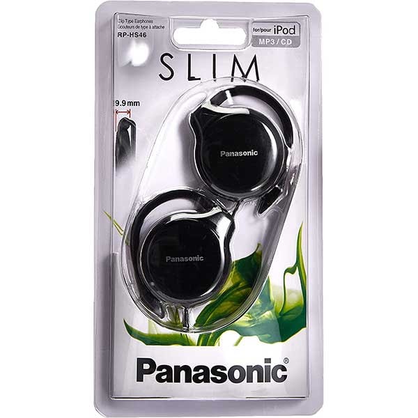 Casti PANASONIC RP-HS46E-K, clip on, Cu Fir, On-Ear, negru