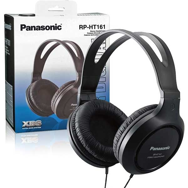Casti PANASONIC RP-HT161E-K, Cu Fir, On-Ear, negru