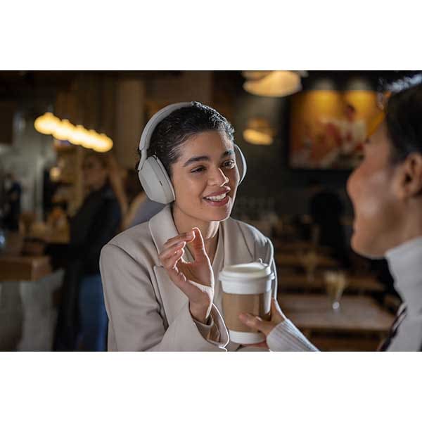 Casti SONY WH-1000XM5, Bluetooth, Over-ear, Microfon, Noise Cancelling, argintiu