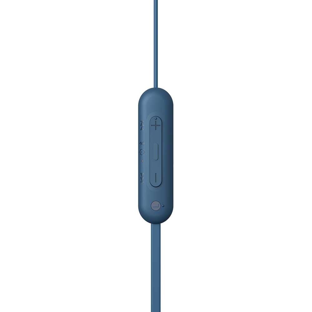 Casti SONY WI-C100L, Bluetooth, In-ear, Microfon, albastru