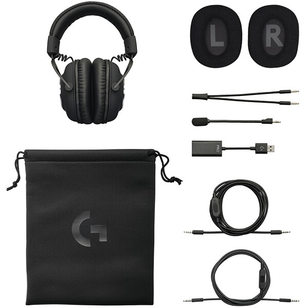 Casti Gaming LOGITECH PRO X, 7.1 surround, multiplatforma, 3.5mm, negru