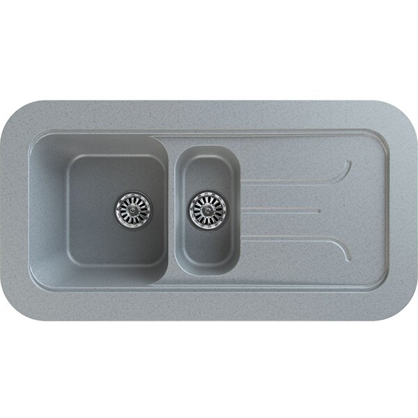 Chiuveta bucatarie GORENJE KVE 100.12, 1 1/2 cuve, picurator reversibil, compozit, gri