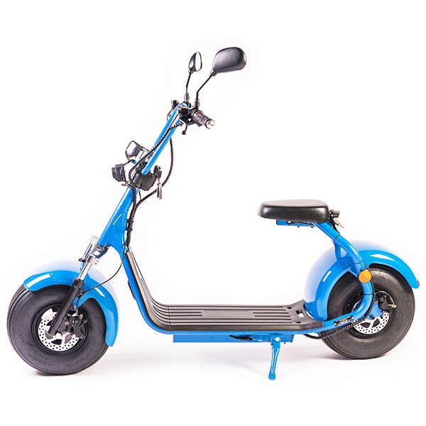 Moped electric FREEWHEEL City Rider, 8 inch, albastru, Omologat R.A.R.