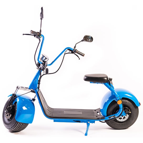 Moped electric FREEWHEEL City Rider, 8 inch, albastru, Omologat R.A.R.