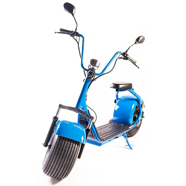 Moped electric FREEWHEEL City Rider, 8 inch, albastru, Omologat R.A.R.