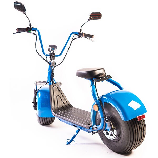 Moped electric FREEWHEEL City Rider, 8 inch, albastru, Omologat R.A.R.