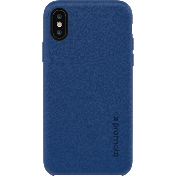 Carcasa pentru iPhone X, PROMATE Coat-X, piele, albastru