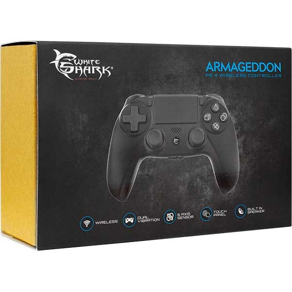 Controller wireless WHITE SHARK Armageddon, PS3/PS4, negru