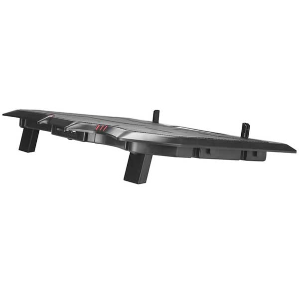 Cooler pad gaming MARVO FN35, 17 inch, iluminare cu LED-uri rosii, negru