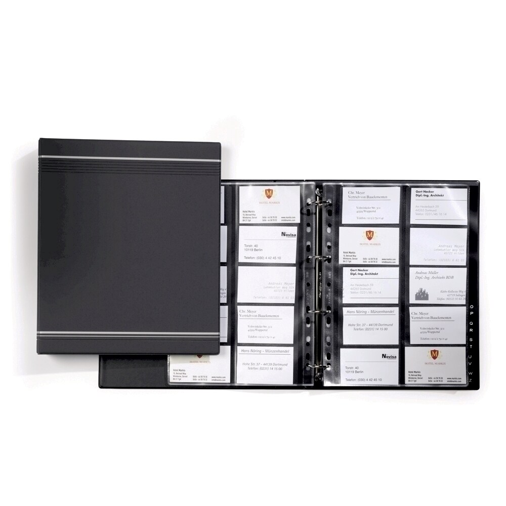 Clasor carti de vizita DURABLE Visifix 2389, A4, 20 file, antracit