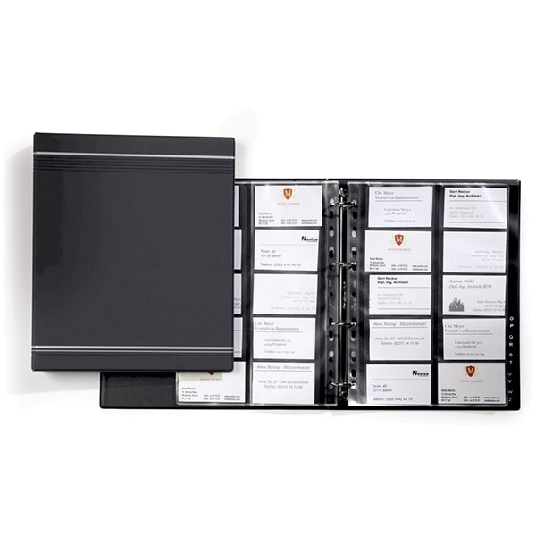 Clasor carti de vizita DURABLE Visifix 2389, A4, 20 file, antracit