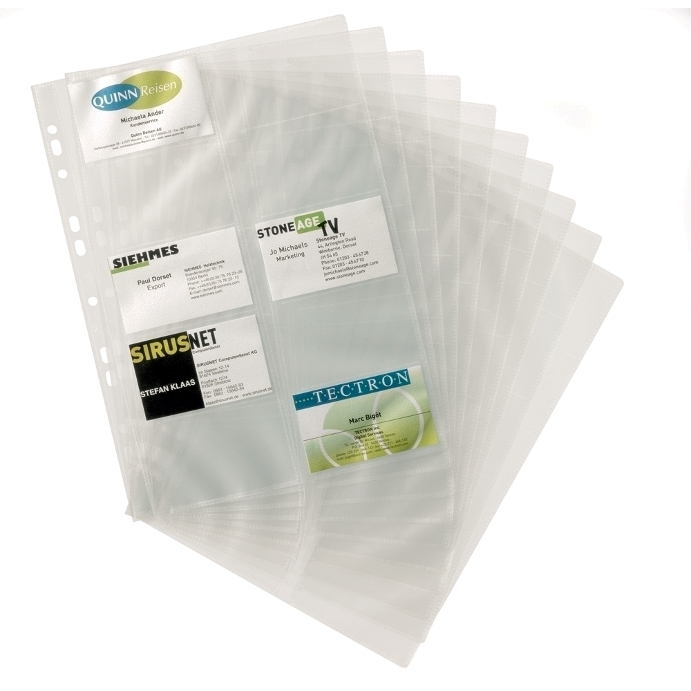 Rezerva clasor pentru carti de vizita DURABLE Visifix 2388, 10 file, 100 carti de vizita
