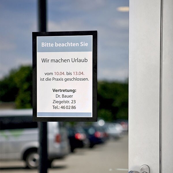 Display magnetic DURABLE Duraframe, A4, 2 bucati, negru