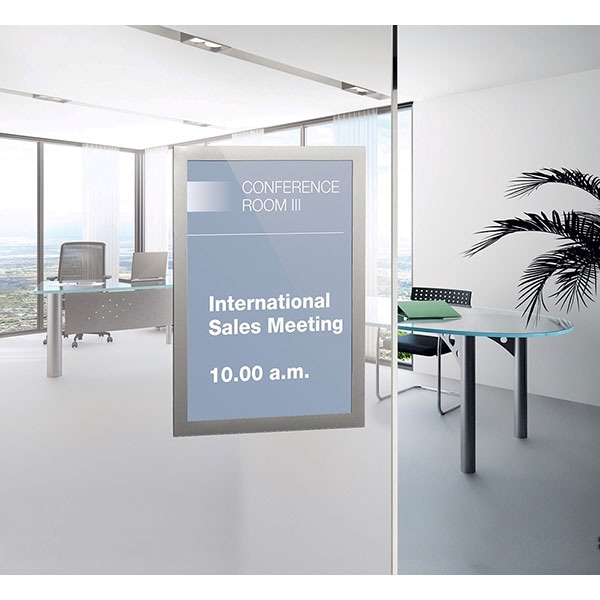Display magnetic DURABLE Duraframe, A4, 2 bucati, argintiu