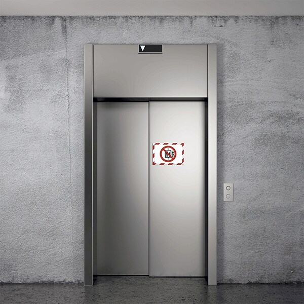 Display magnetic DURABLE Security, A4, 2 bucati, alb-rosu
